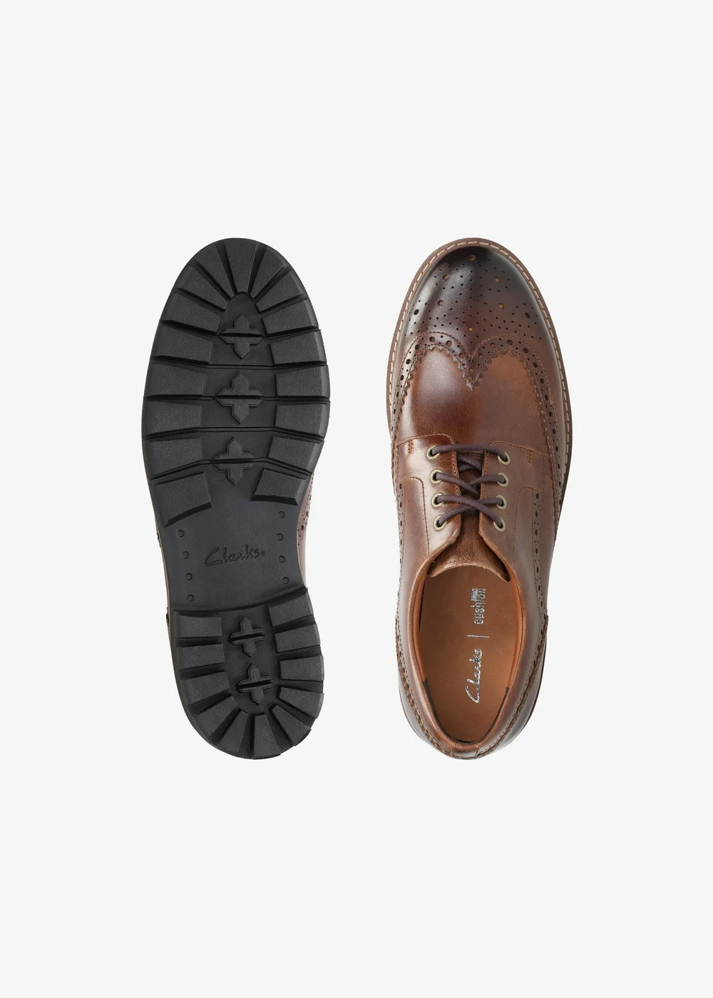 Clarks Mens Brown Batcombe Wing Leather Standard - 6 Image 6