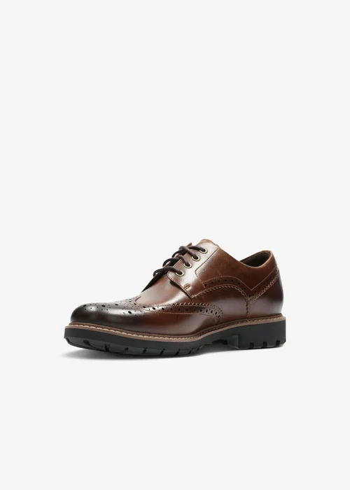 Clarks Mens Brown Batcombe Wing Leather Standard - 6 Image 4