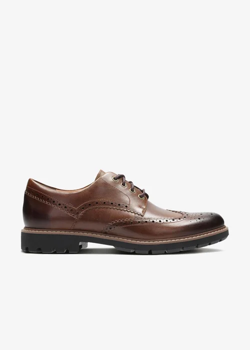 Clarks Mens Brown Batcombe Wing Leather Standard - 6 Image 1