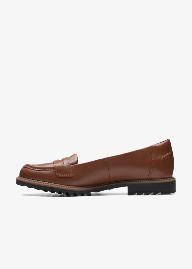 Clarks Womens Brown Griffin Milly Leather Standard