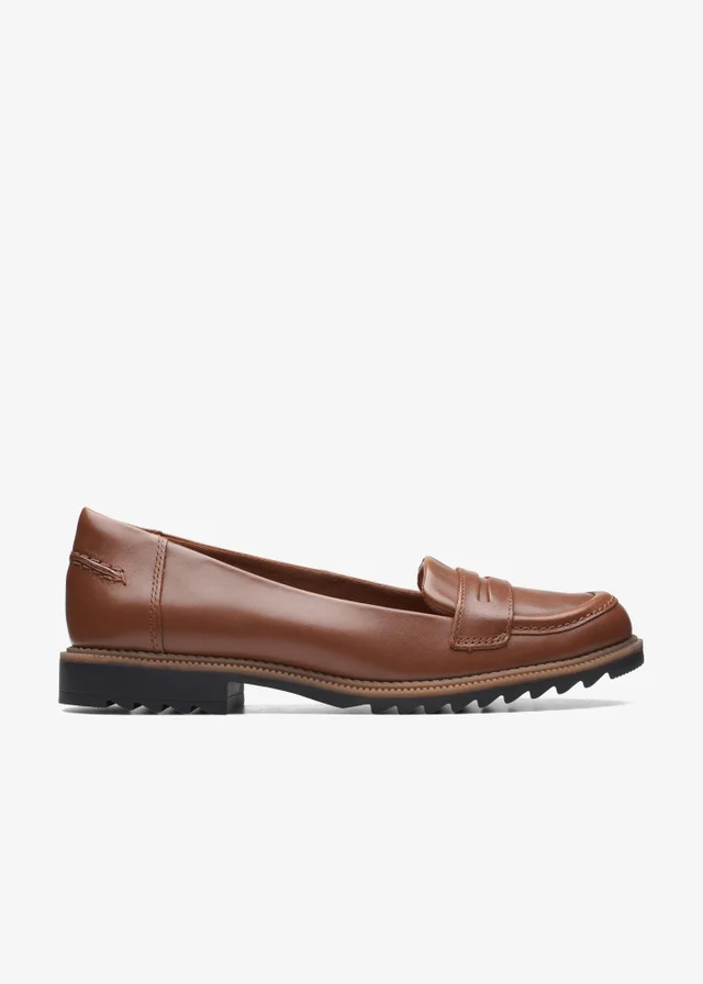 Clarks Womens Brown Griffin Milly Leather Standard