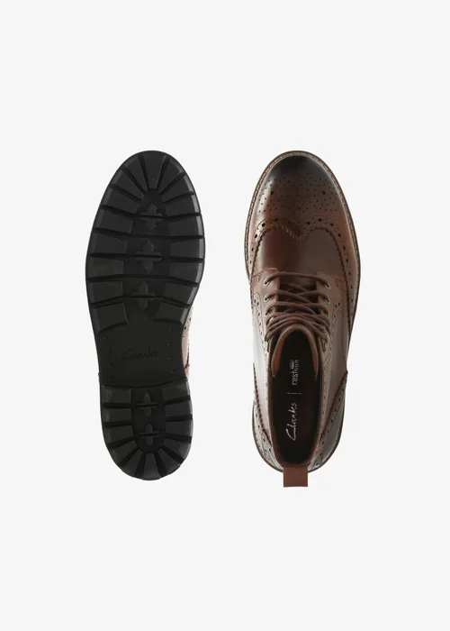 Clarks Mens Brown Batcombe Lord Leather Standard - 7 Image 6