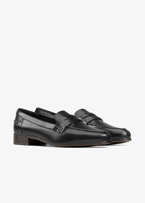 Clarks Womens Black Hamble Loafer Leather Standard - 6 Image 4