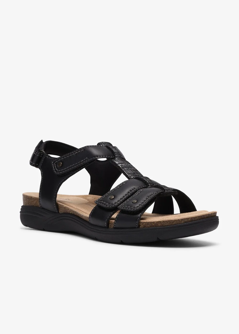 Clarks Womens Black April Cove Leather Standard - 6 Image 4