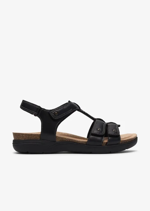 Clarks Womens Black April Cove Leather Standard - 6 Image 1