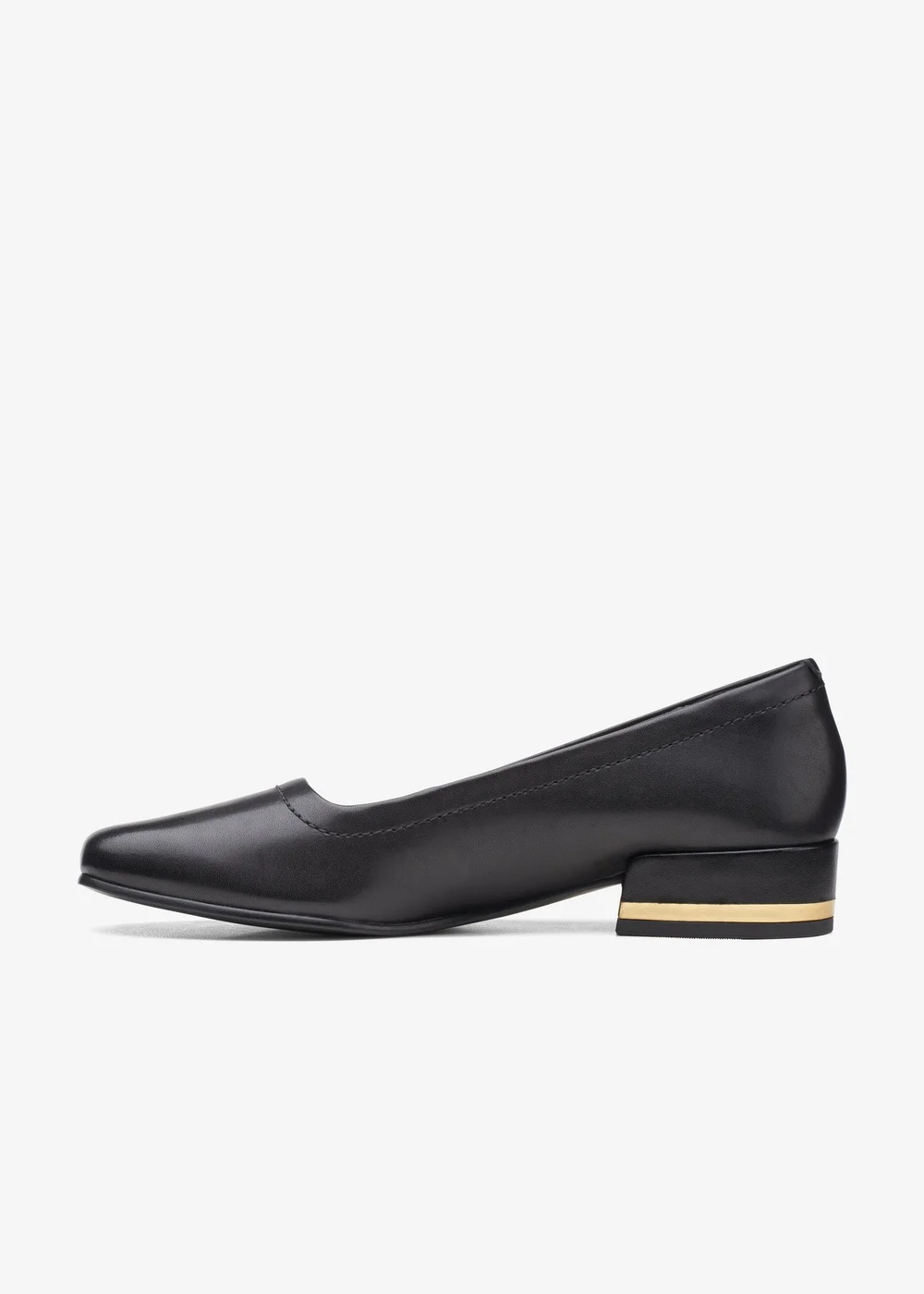 Clarks Womens Black Seren 30 Court Leather Standard - 5.5 Image 2