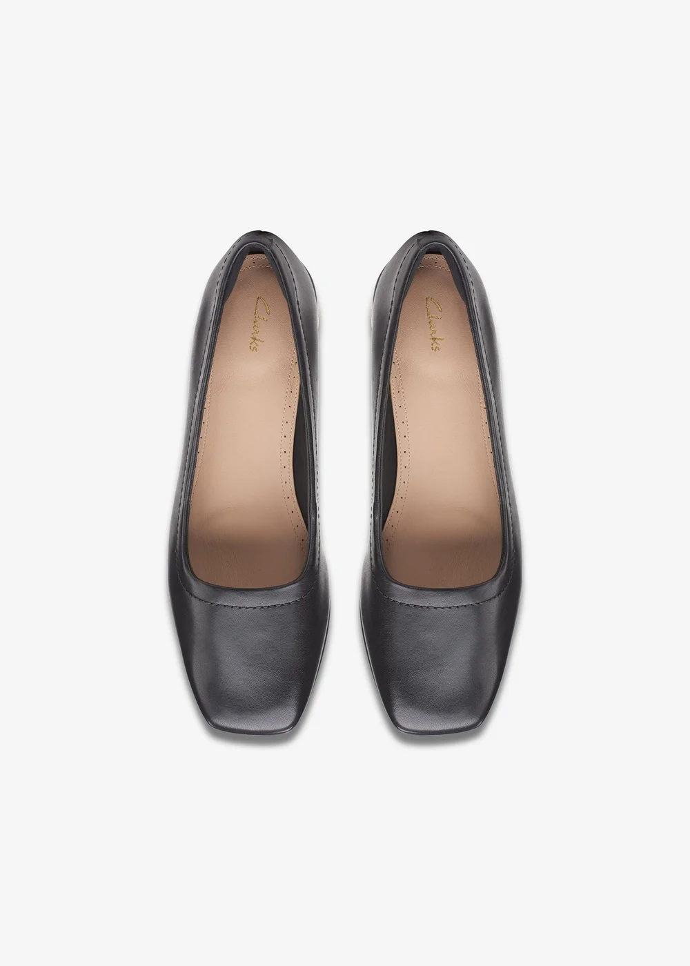 Clarks Womens Black Seren 30 Court Leather Standard - 5.5 Image 6