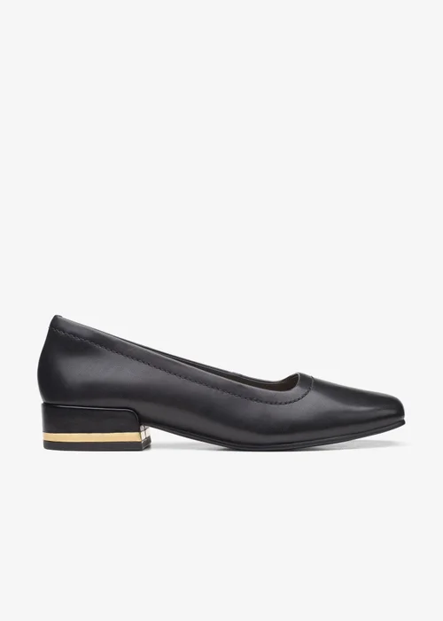 Clarks Womens Black Seren 30 Court Leather Standard - 5.5 Image 1