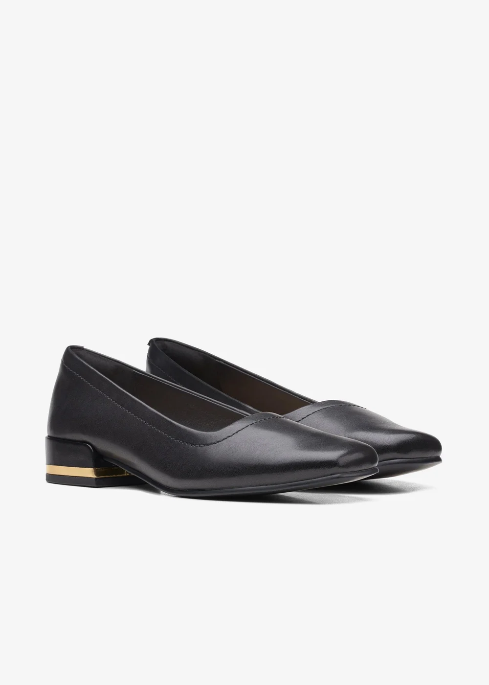 Clarks Womens Black Seren 30 Court Leather Standard - 5.5 Image 4