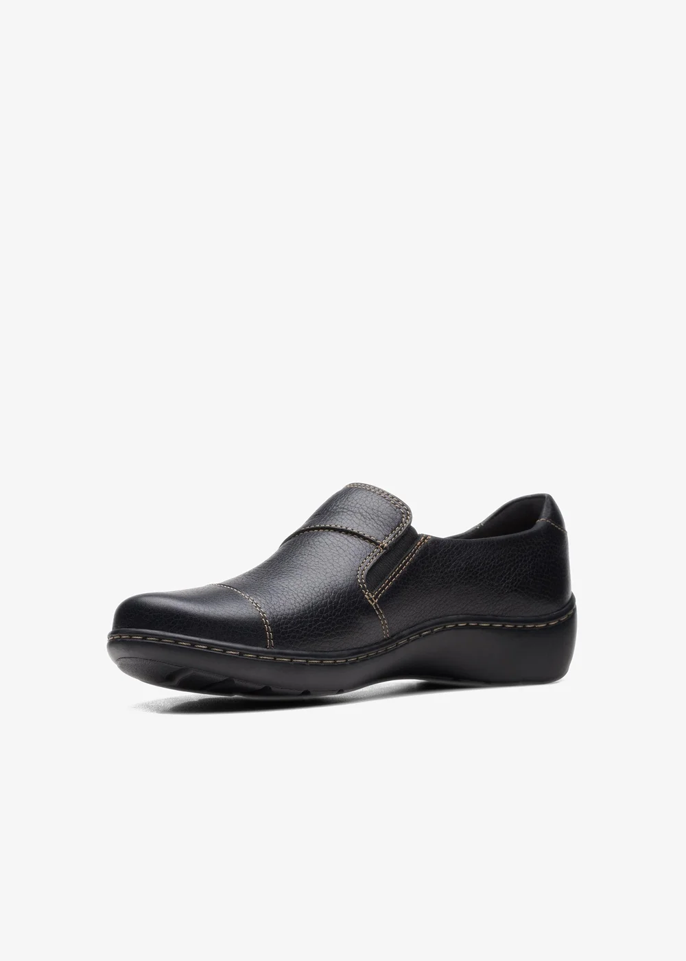 Clarks Womens Black Cora Harbor Leather Wide - 4.5 Image 4