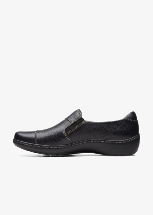Clarks Womens Black Cora Harbor Leather Wide - 4.5 Image 2