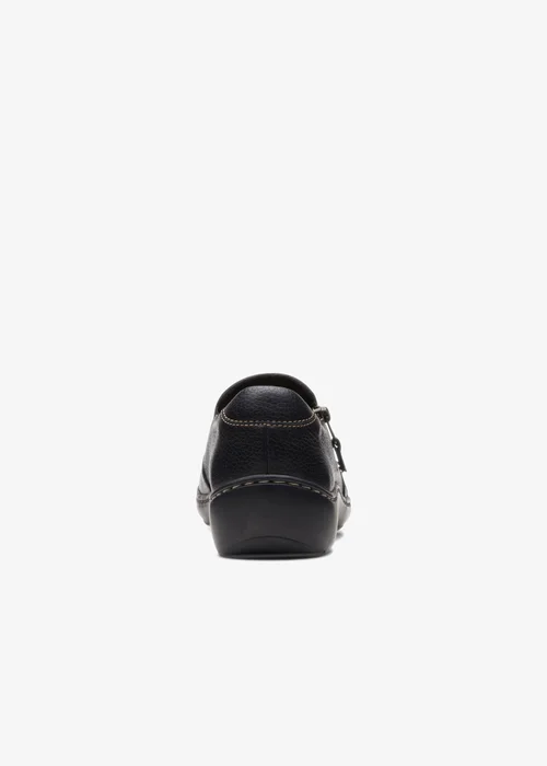 Clarks Womens Black Cora Harbor Leather Wide - 4.5 Image 5