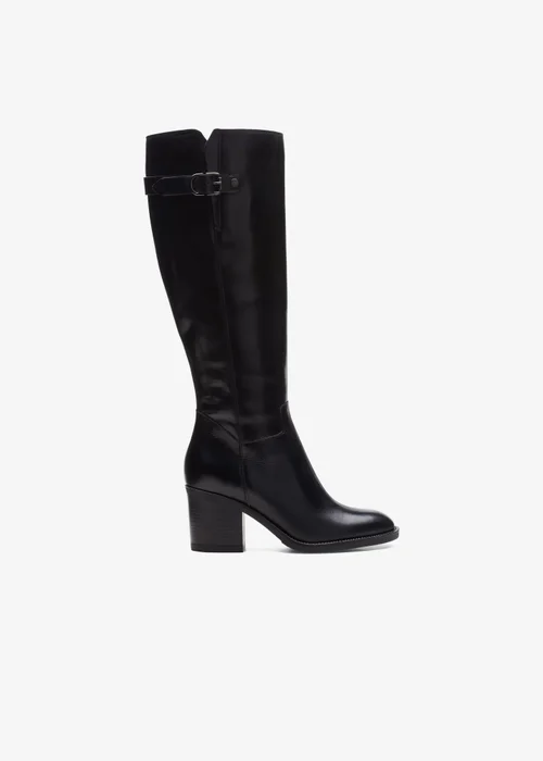 Clarks Womens Black Mascarpone 2 Up Leather Standard - 3 Image 1