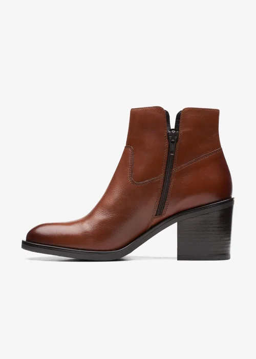 Clarks Womens Brown Valvestino Lo Leather Standard - 7 Image 3
