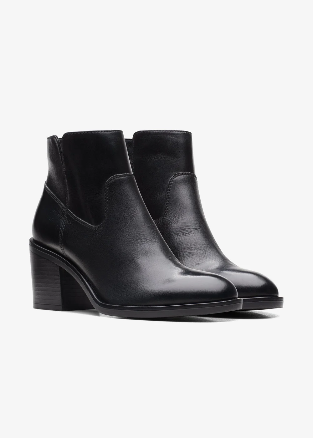 Clarks Womens Black Valvestino Lo Leather Standard - 7 Image 5