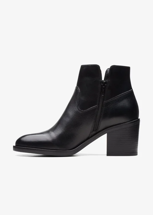 Clarks Womens Black Valvestino Lo Leather Standard - 7 Image 3