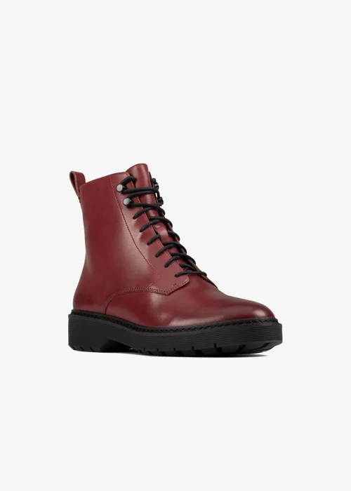 Clarks Womens Red Witcombe Hi 2 Leather Standard - 4 Image 3