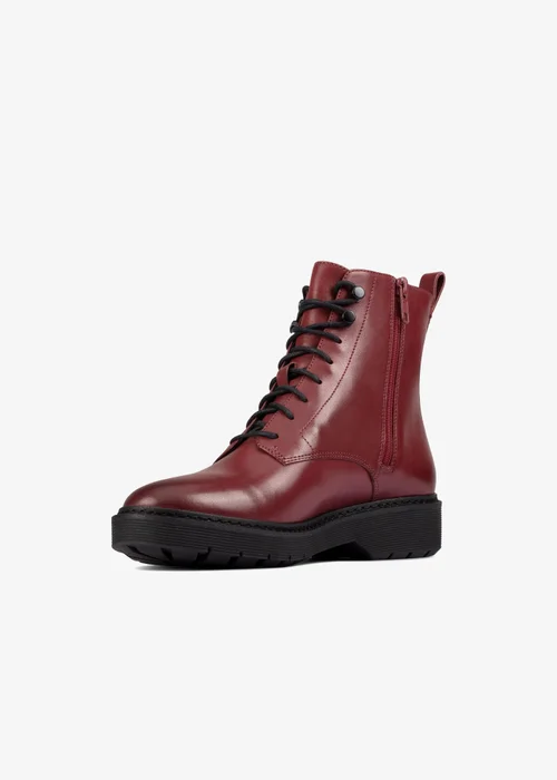 Clarks Womens Red Witcombe Hi 2 Leather Standard - 4 Image 4