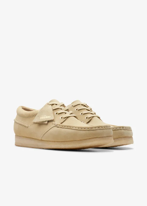 Clarks Originals Mens Beige Wallabee Boat Suede Standard - 6 Image 5