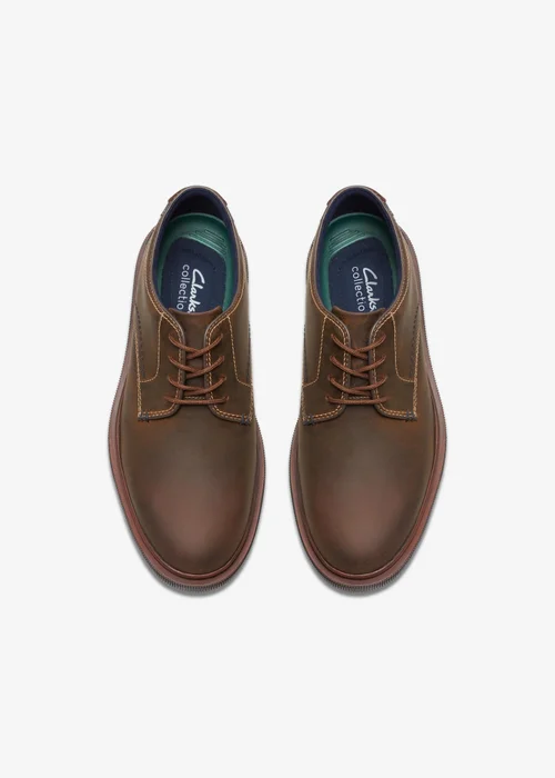 Clarks Mens Brown Burchill Derby Leather Standard - 7.5 Image 6