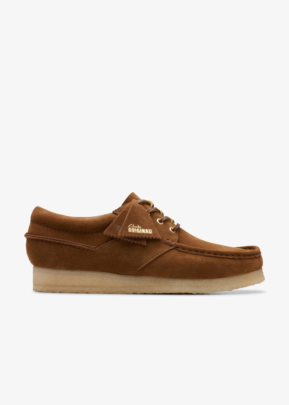 Clarks Originals Mens Brown Wallabee Boat Suede Standard - 7.5 Image 1