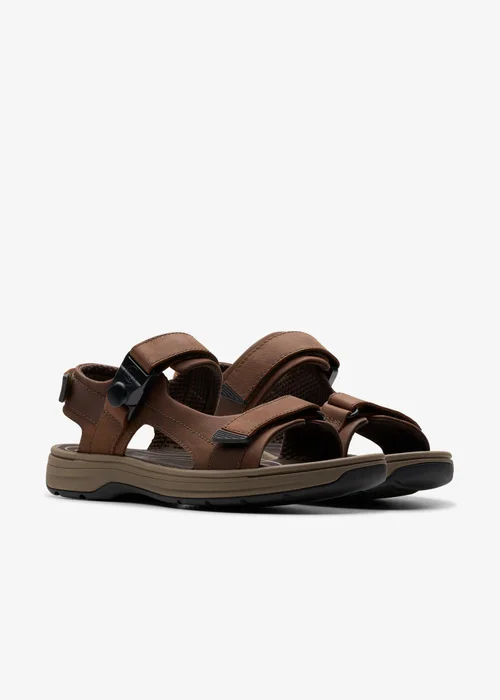 Clarks Mens Brown Saltway Trail Leather Standard - 8 Image 5