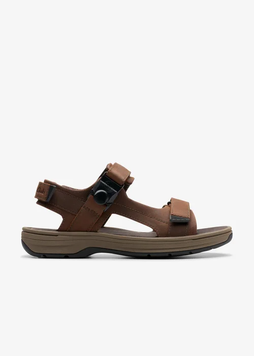 Clarks Mens Brown Saltway Trail Leather Standard - 8 Image 1
