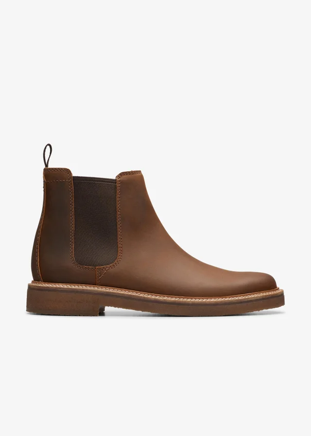 Clarks Mens Brown Clarkdale Easy Chelsea Boot Leather Standard