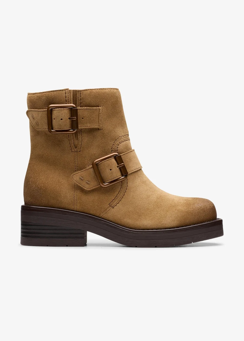 Clarks Womens Brown Rebelle Buckle Leather Standard - 5 Image 1