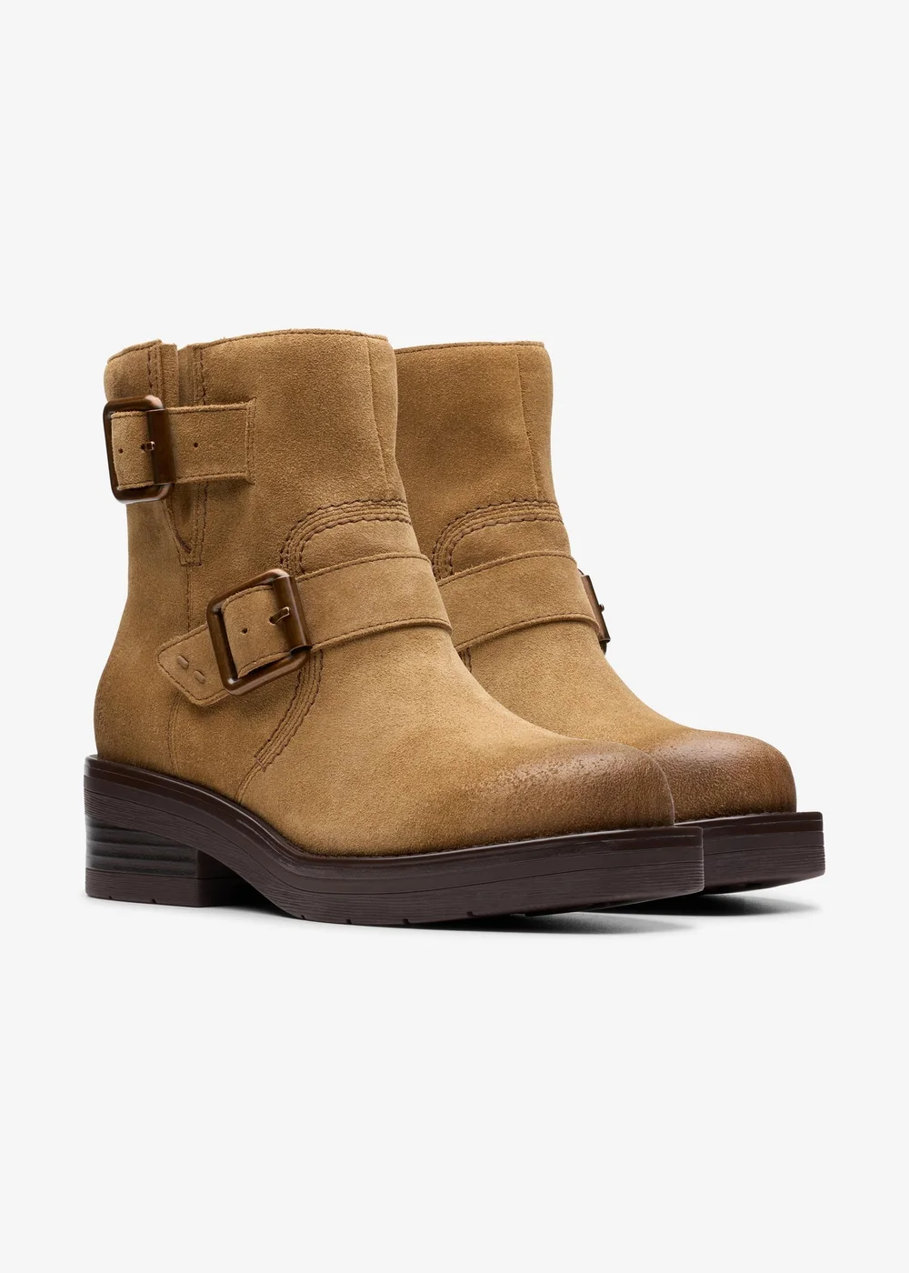 Clarks Womens Brown Rebelle Buckle Leather Standard - 5 Image 4