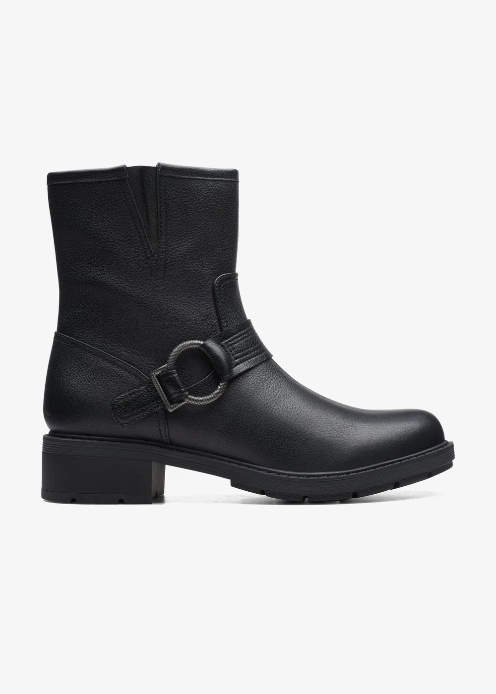 Clarks Womens Black Hearth Cross Leather Standard - 3.5 Image 1