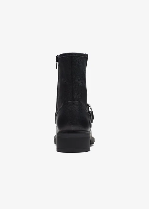 Clarks Womens Black Hearth Cross Leather Standard - 3.5 Image 5