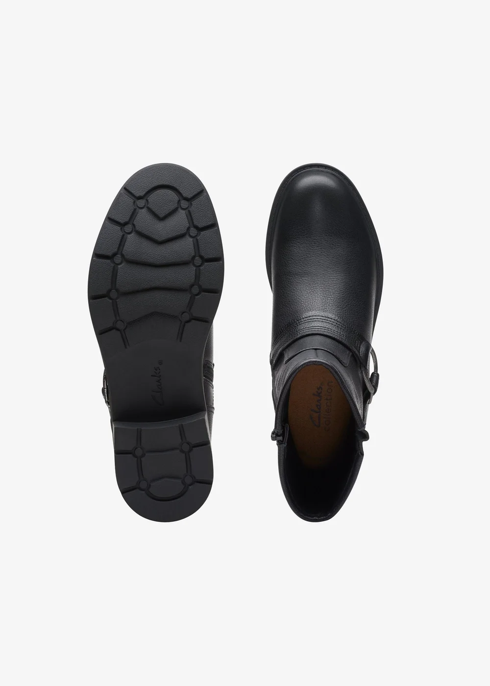 Clarks Womens Black Hearth Cross Leather Standard - 3.5 Image 6