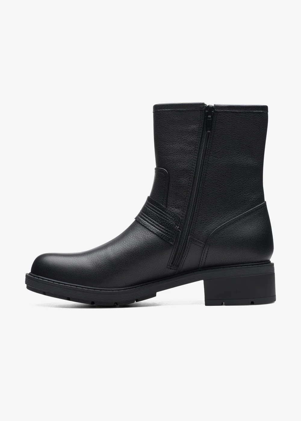Clarks Womens Black Hearth Cross Leather Standard - 3.5 Image 2