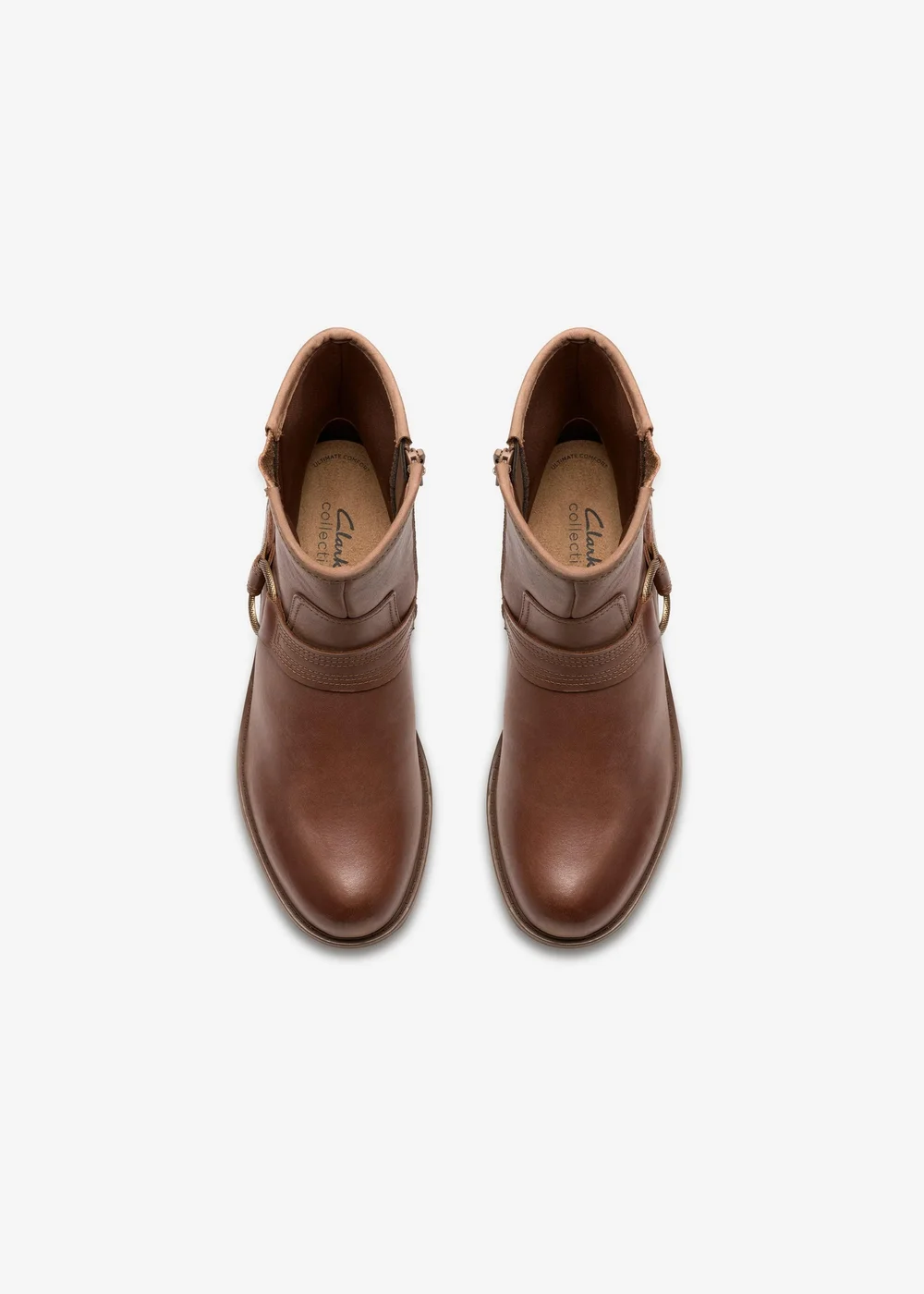Clarks Womens Brown Hearth Cross Leather Standard - 7 Image 6