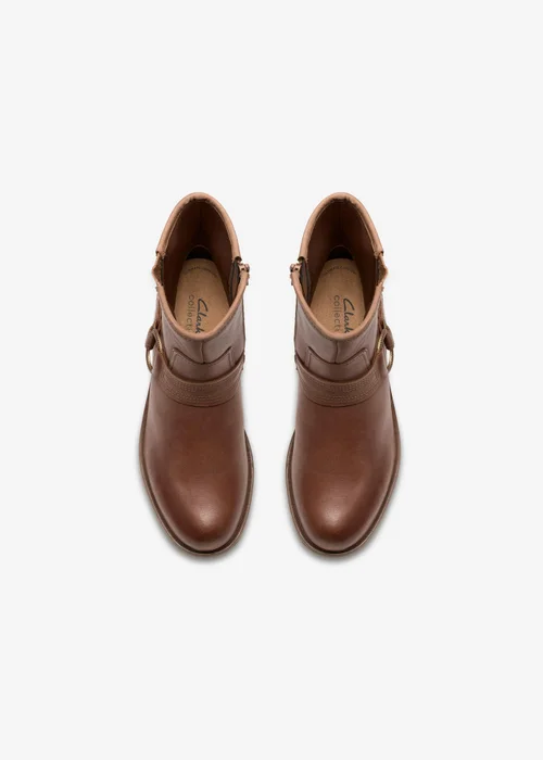 Clarks Womens Brown Hearth Cross Leather Standard - 7 Image 6