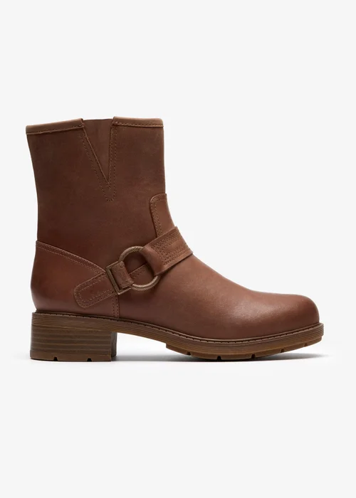 Clarks Womens Brown Hearth Cross Leather Standard - 7 Image 1