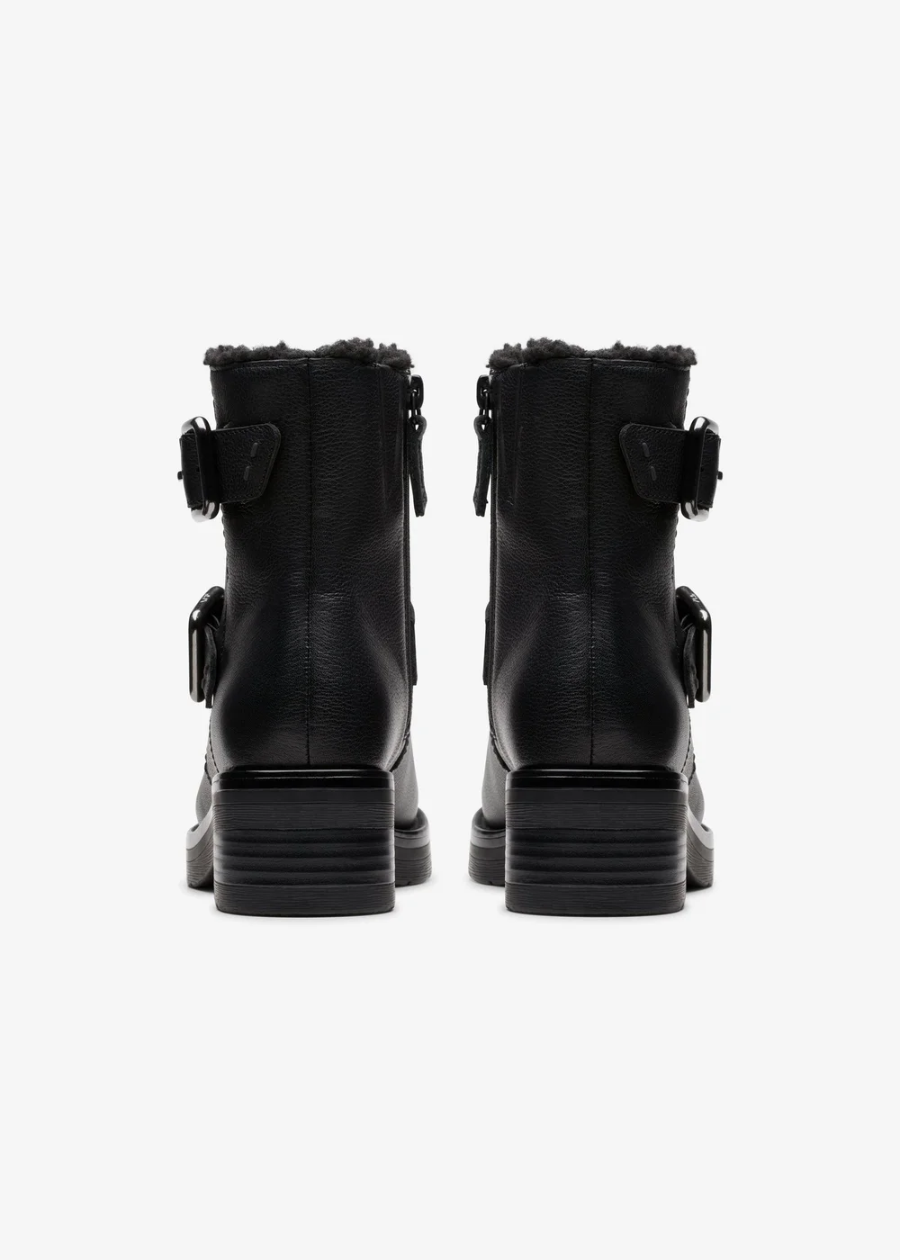 Clarks Womens Black Rebelle Buckle Leather Standard - 3.5 Image 5