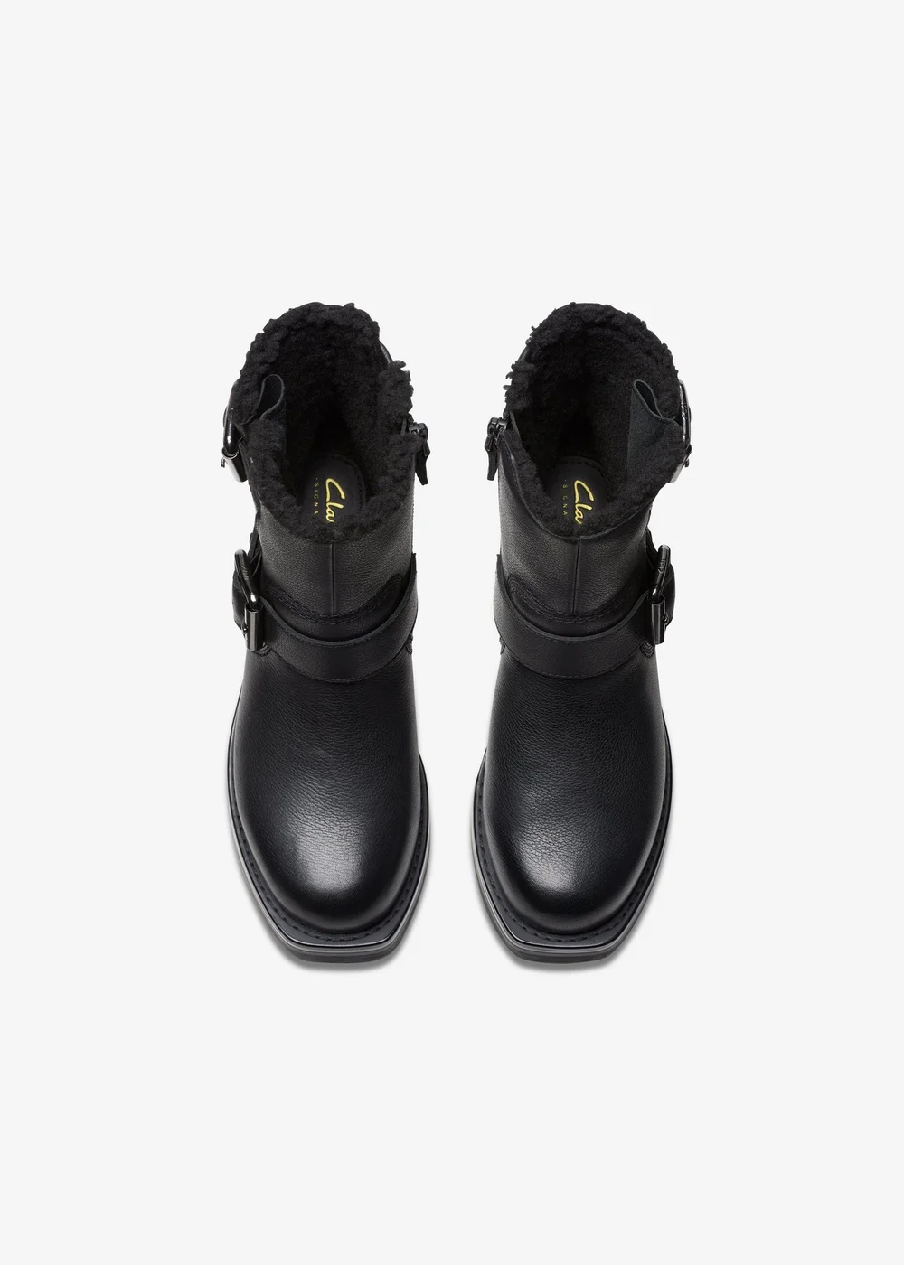 Clarks Womens Black Rebelle Buckle Leather Standard - 3.5 Image 6