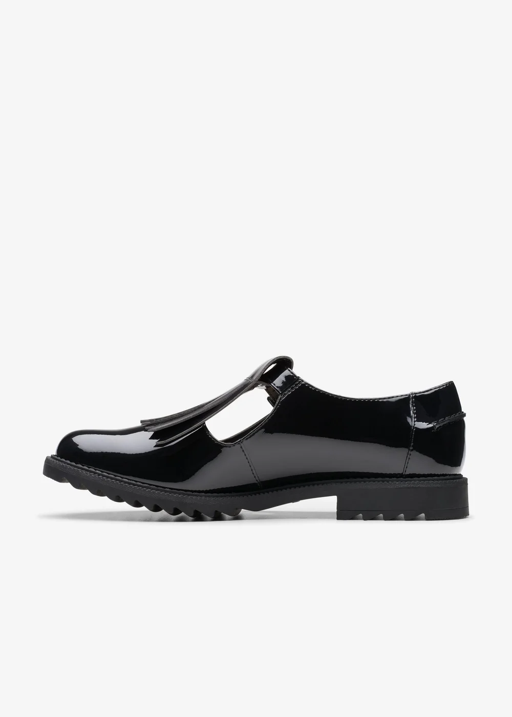 Clarks Womens Black Griffin Mia 2 Patent Standard - 7.5 Image 2