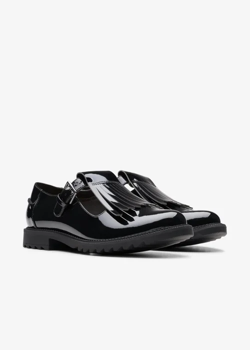 Clarks Womens Black Griffin Mia 2 Patent Standard - 7.5 Image 4