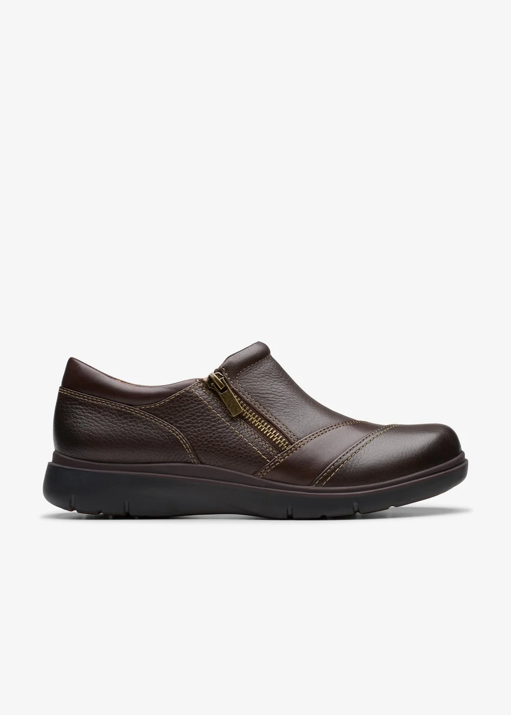 Clarks Womens Brown Certina Pure Leather Standard - 5 Image 1