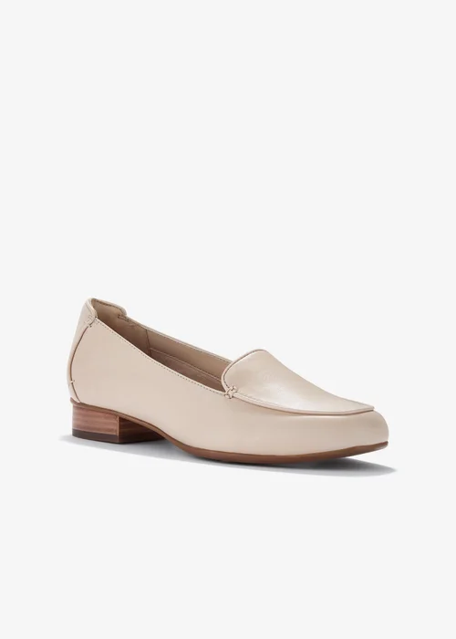 Clarks Womens Beige Keesha Luca Leather Wide - 8 Image 4