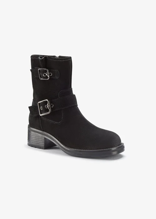 Clarks Womens Black Chai Charm Suede Standard - 7 Image 4