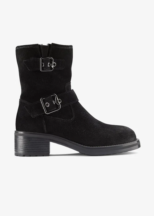 Clarks Womens Black Chai Charm Suede Standard - 7 Image 1