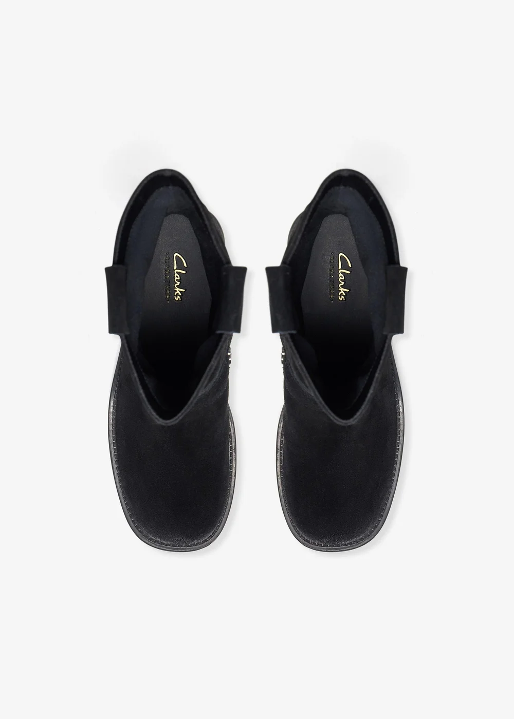 Clarks Womens Black Chai Bliss Suede Standard - 5 Image 6