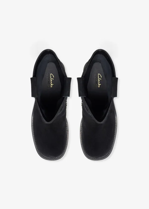 Clarks Womens Black Chai Bliss Suede Standard - 5 Image 6