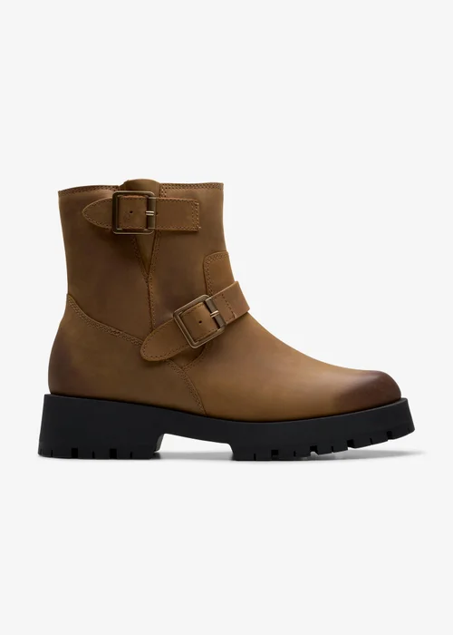 Clarks Womens Brown Ledwick Haley Leather Standard - 6 Image 1