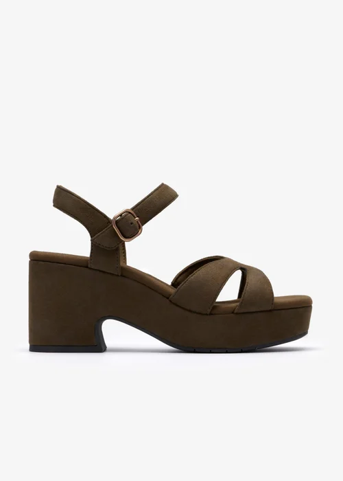 Clarks Womens Green Nerisa Twist Textile Standard - 5 Image 1