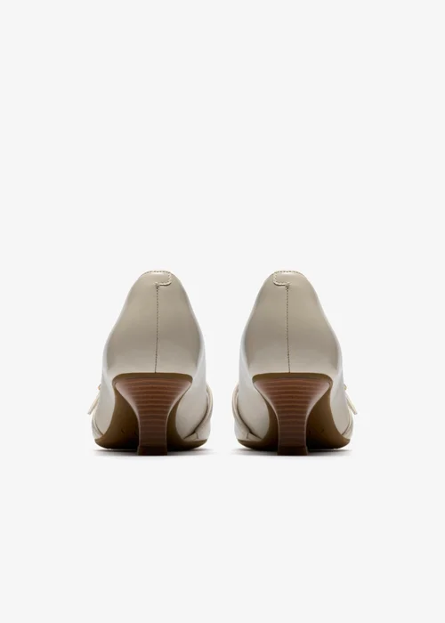 Clarks Womens White Kepley Star Leather Wide - 6 Image 5